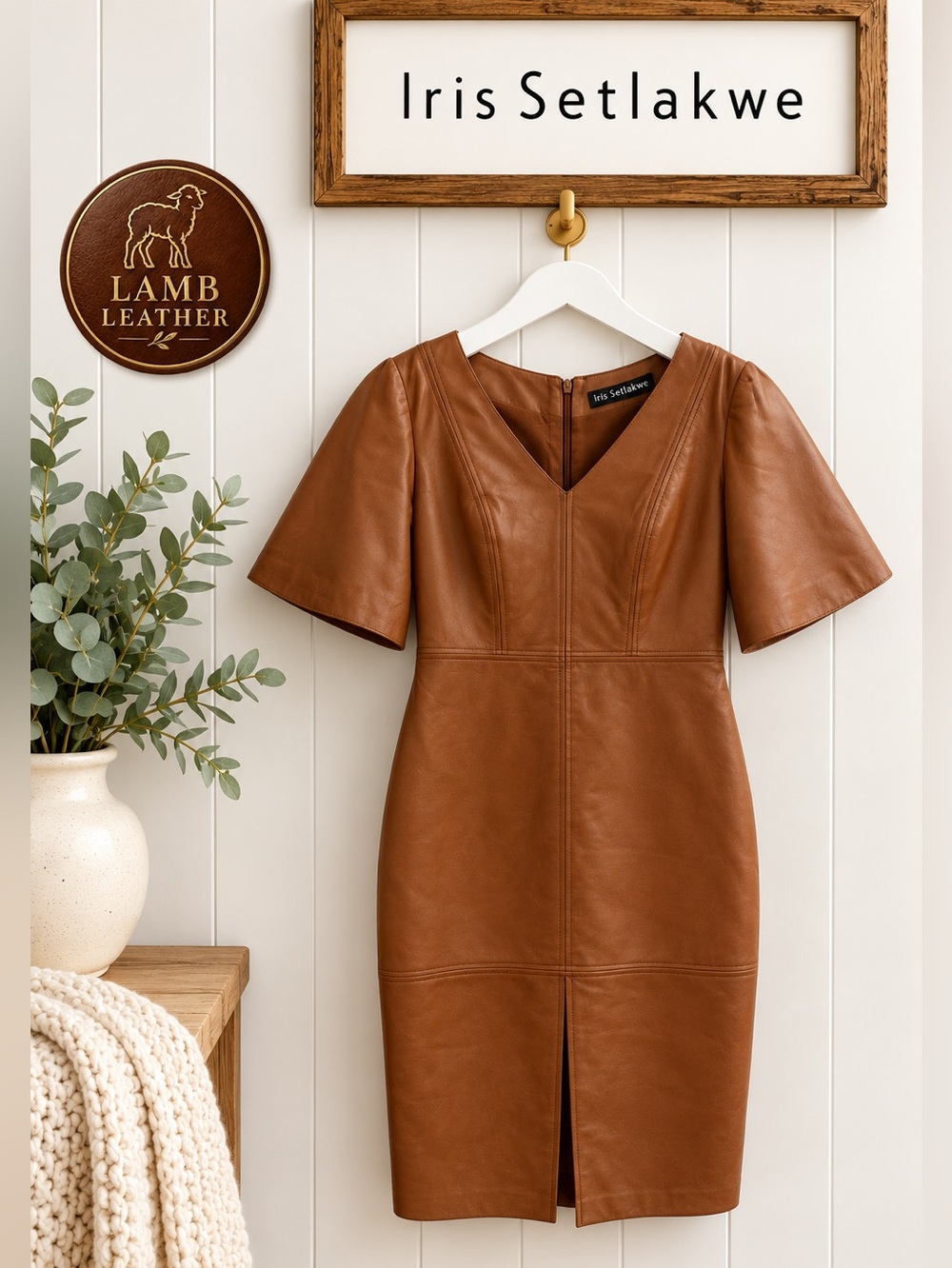 Iris Setlakwe | Lamb Leather Dress | Size 4 | Retail $977+tx